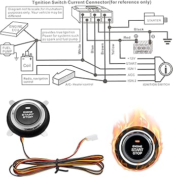 Car One Button Start/Stop System Kit