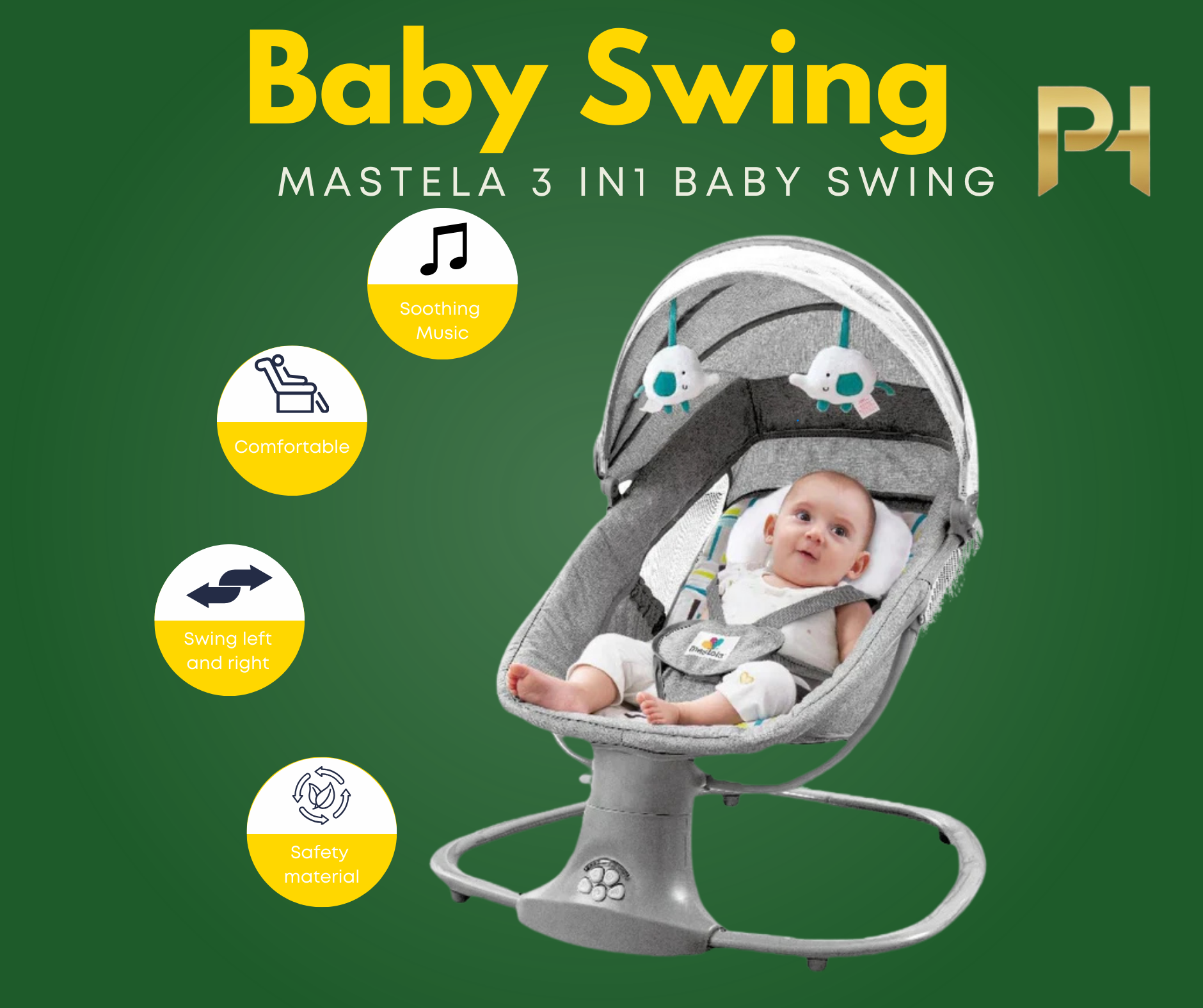 Mastela 3 in1 Baby Swing