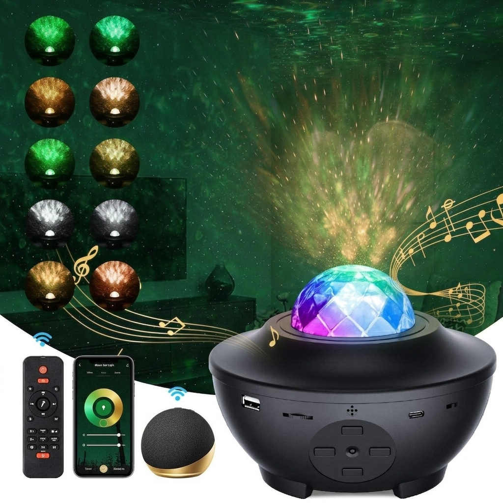 Galaxy Projector Night Lamp | Star & Nebula | Bluetooth | USB