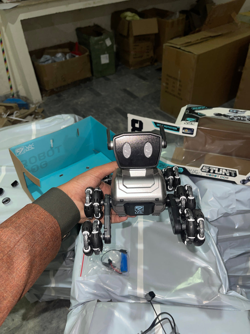 Remote & Watch Control Stunt Spray Robot Dog