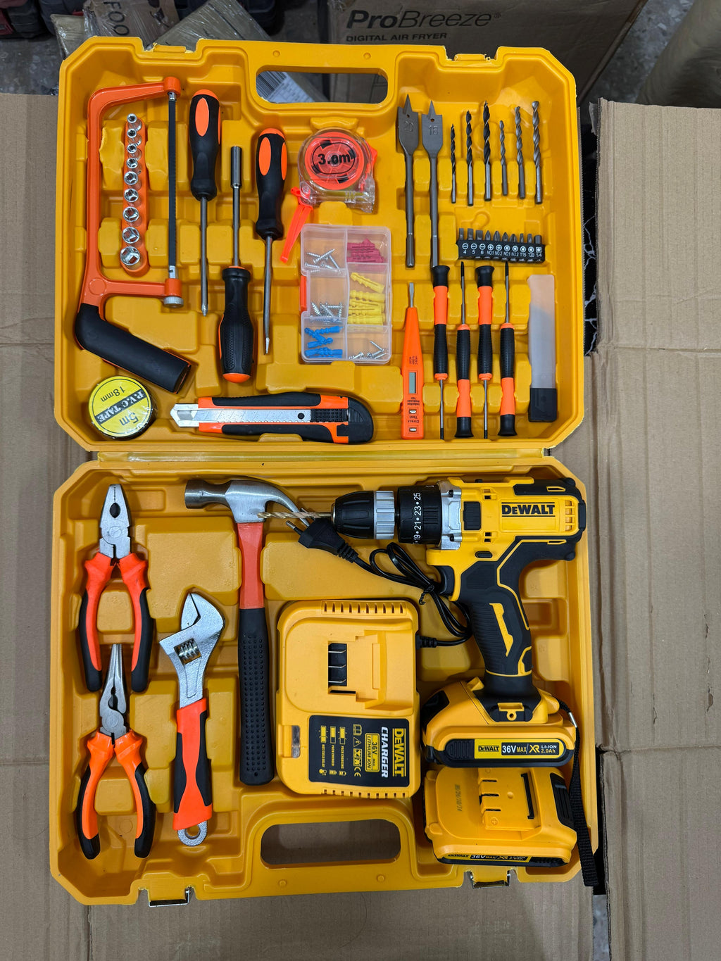 DeWalt 36V Commercial Drill Machine | 117-Piece Set | Brushless & Carbon