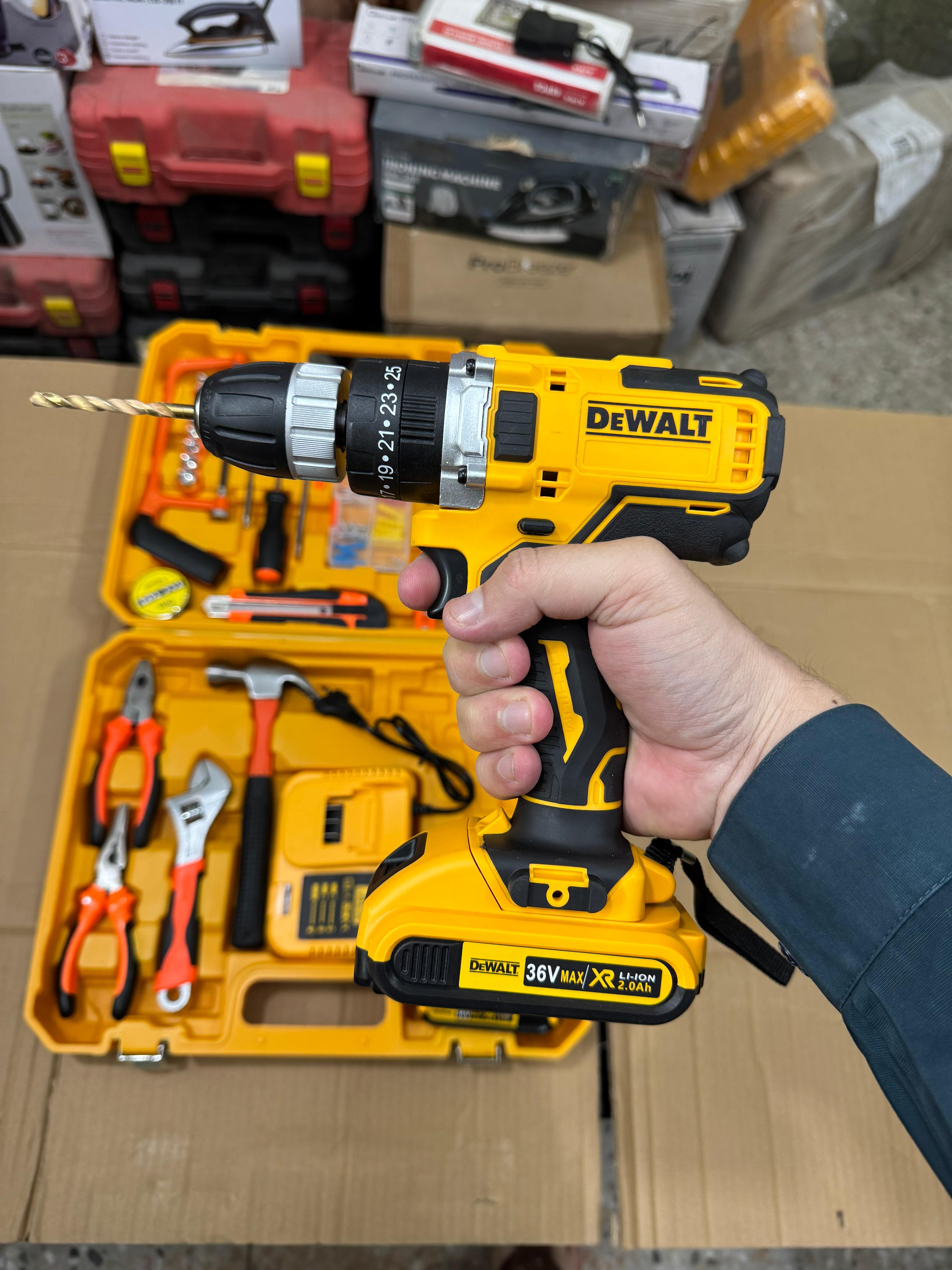 DeWalt 36V Commercial Drill Machine | 117-Piece Set | Brushless & Carbon
