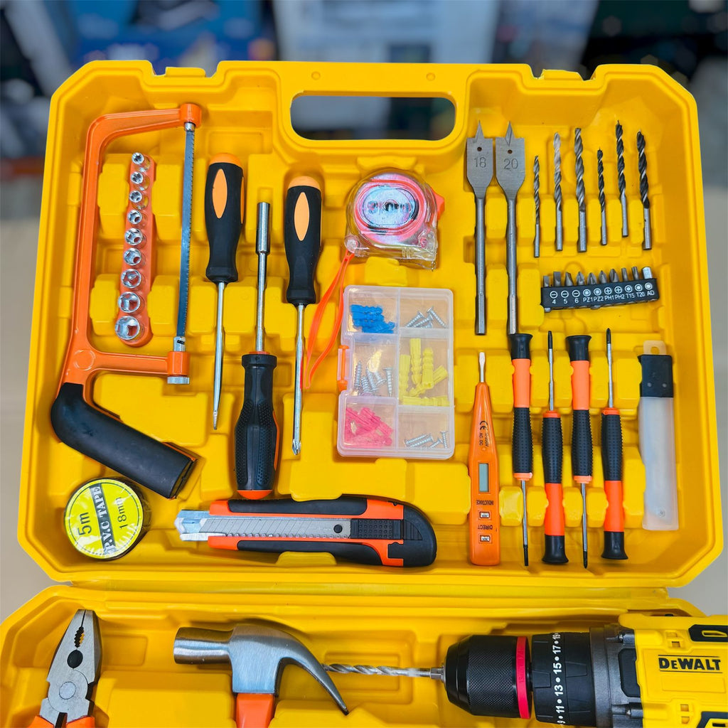 DeWalt 36V Commercial Drill Machine | 117-Piece Set | Brushless & Carbon
