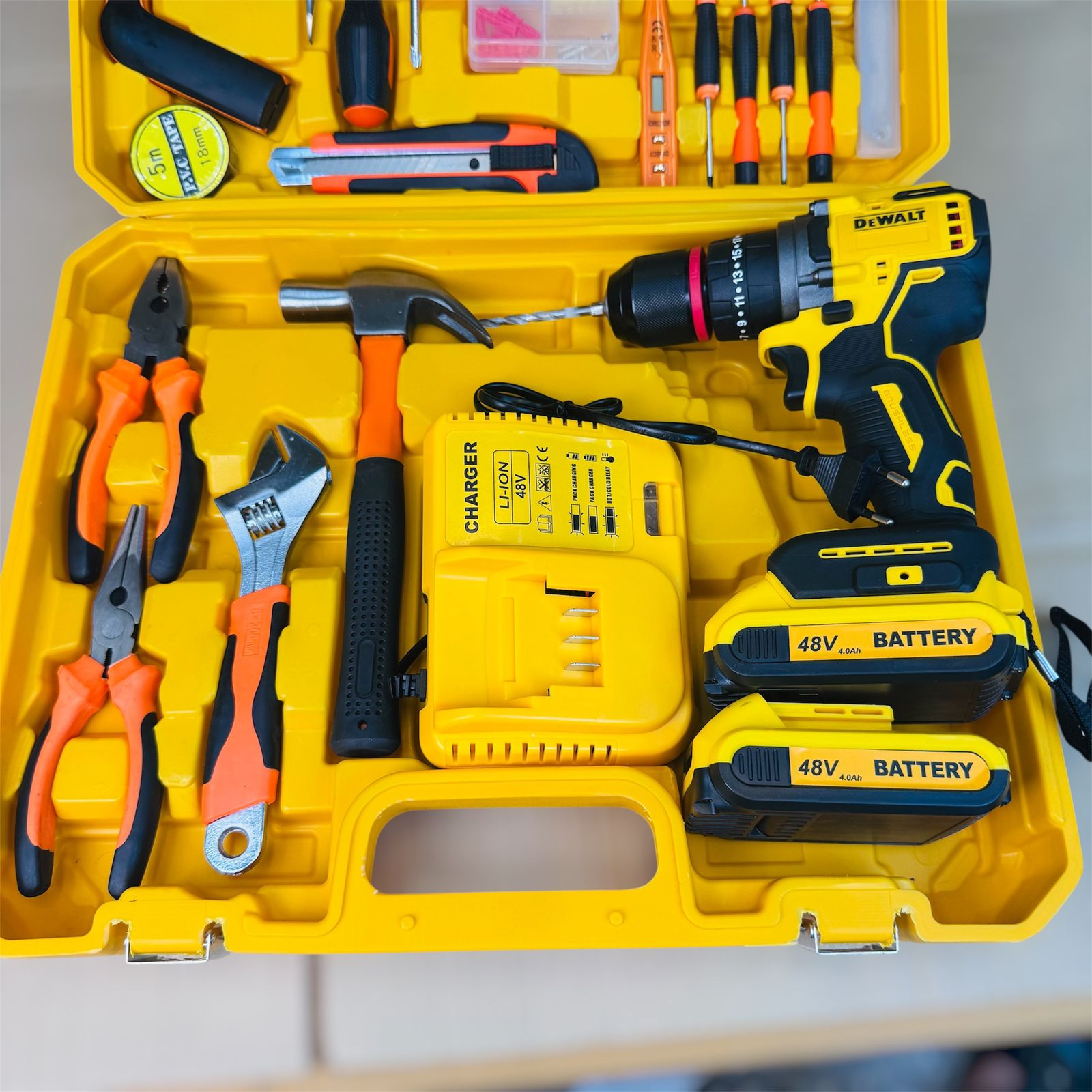 DeWalt 36V Commercial Drill Machine | 117-Piece Set | Brushless & Carbon