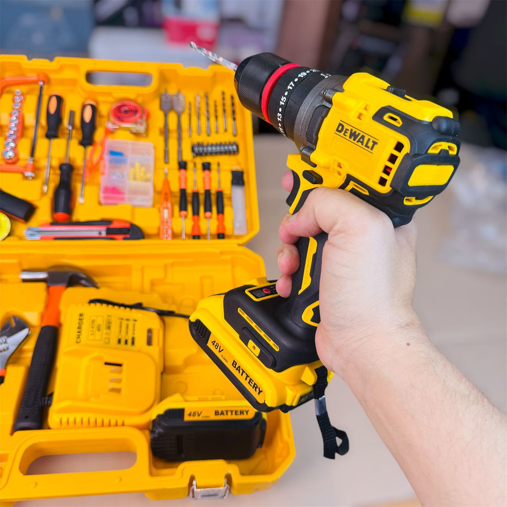 DeWalt 36V Commercial Drill Machine | 117-Piece Set | Brushless & Carbon