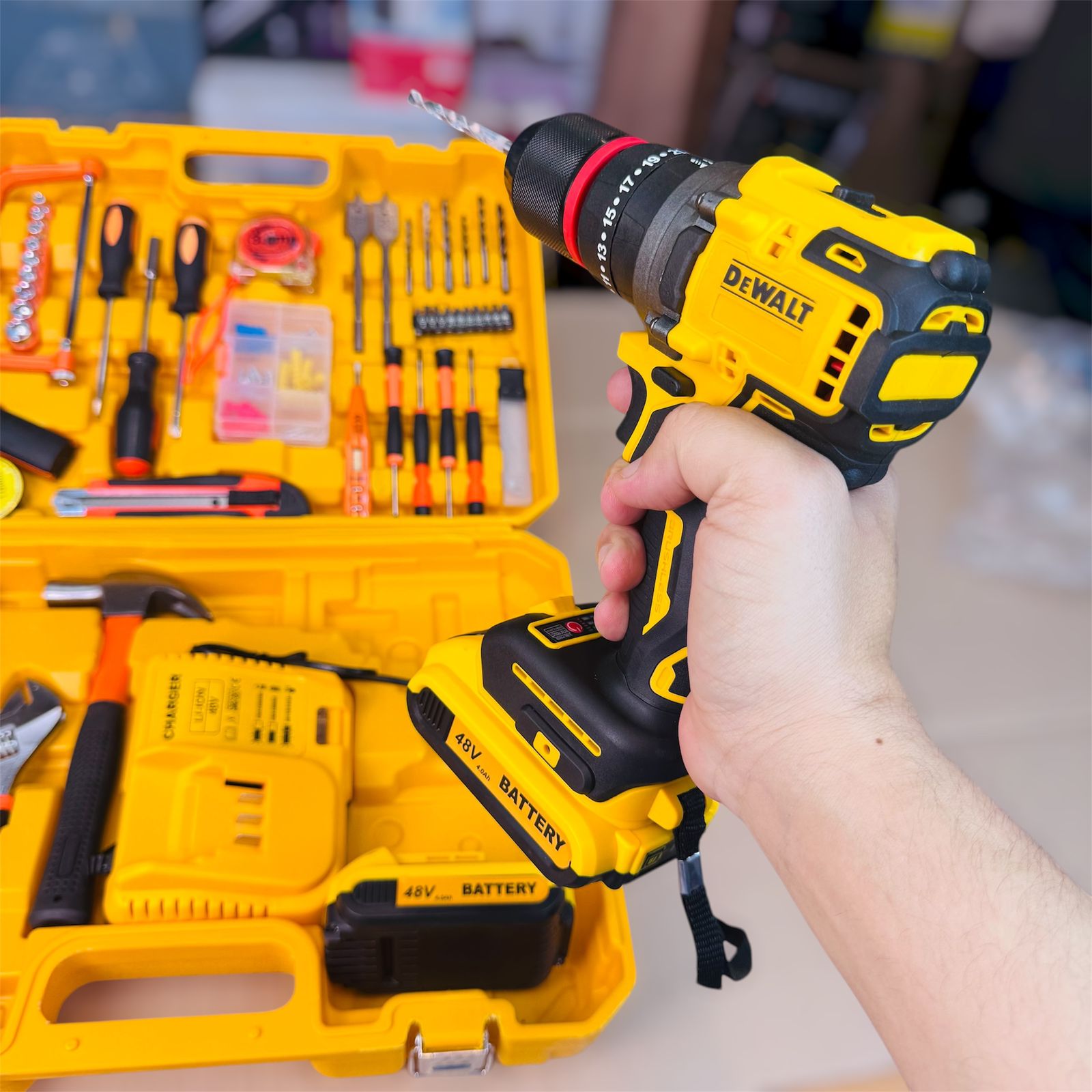 DeWalt 36V Commercial Drill Machine | 117-Piece Set | Brushless & Carbon